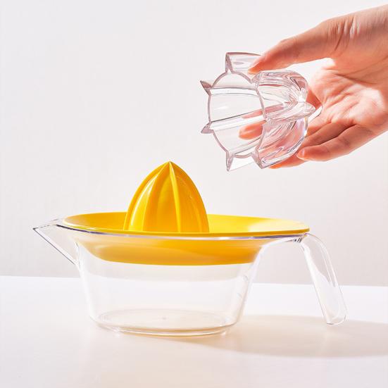 Соковыжималка для цитрусовых и лимонов, ручная соковыжималка с мерным стаканом и теркой, экономящая место на кухне