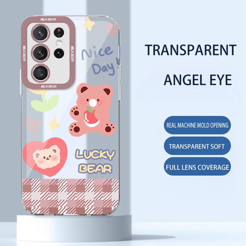 Samsung S23pulsluck Bear 22Ultra All-Inclusive A55 Прозрачный 13 Creative FE Niche Pro Чехол