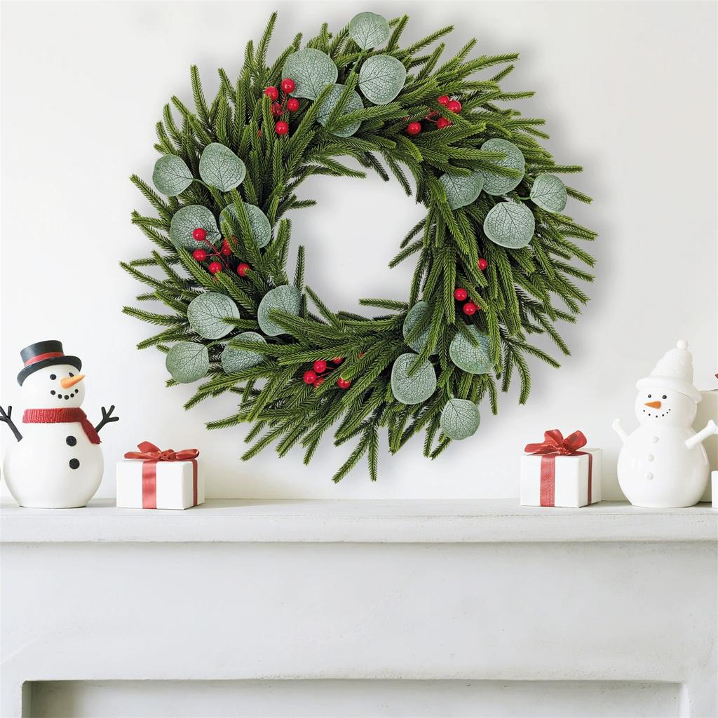 50cm Christmas Wreath Artificial Flower Decoration Wreath Door Hanging Wall Hanging