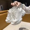 Новый стиль женских сандалий на танкетке, на толстой подошве, дышащие, с носками в форме рыбки и повседневной спортивной обувью