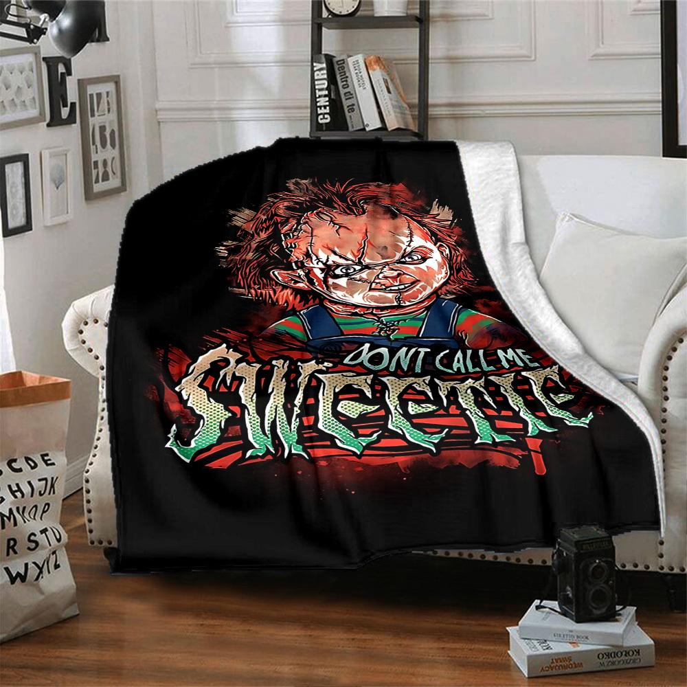 1 шт. Плед Chucky Sweetie Мягкий Фланелевый, Уютный Все Сезоны Полиэстер Идеально для Дома, Офиса