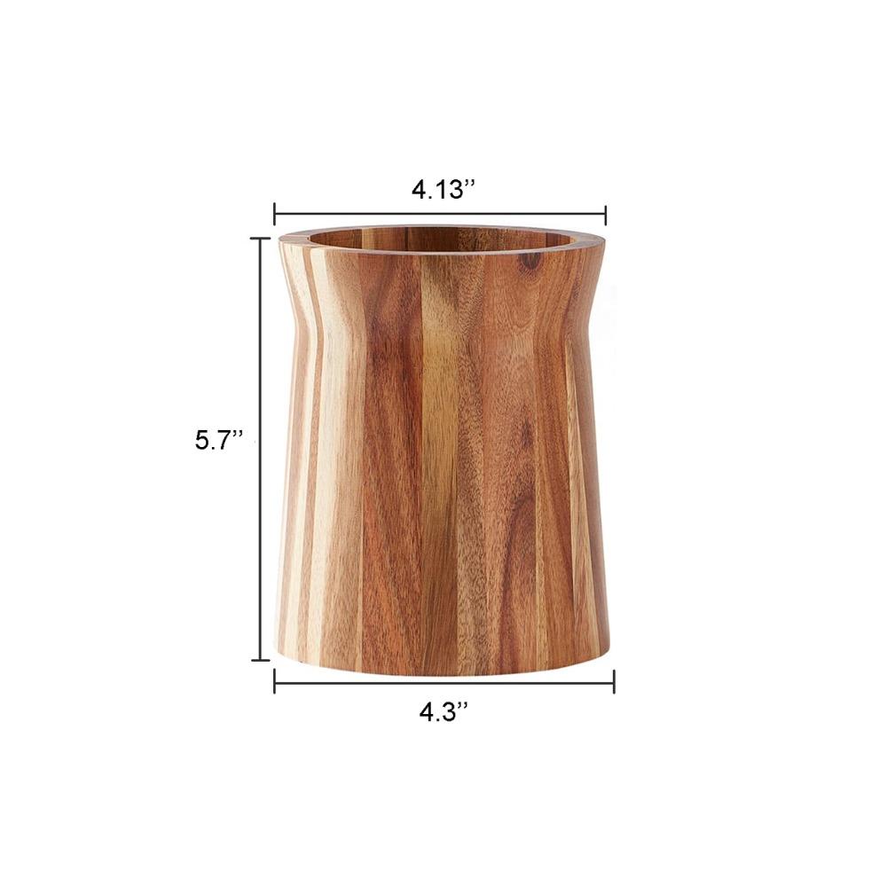 Wooden Cutlery Holder Acacia Wood Utensil Storage Box Portable Storage Rack Countertop