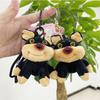 with Hat Bee Puppy Bag Pendant Cartoon Bee Dog Keyring 3D Bee Dog Doll Keychain  Car Accessories