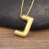 Nidin New Retro Punk Style Copper A-Z Letters Pendant Necklace Initials Alphabet For Women Vintage Name Jewelry Daily Party Gift