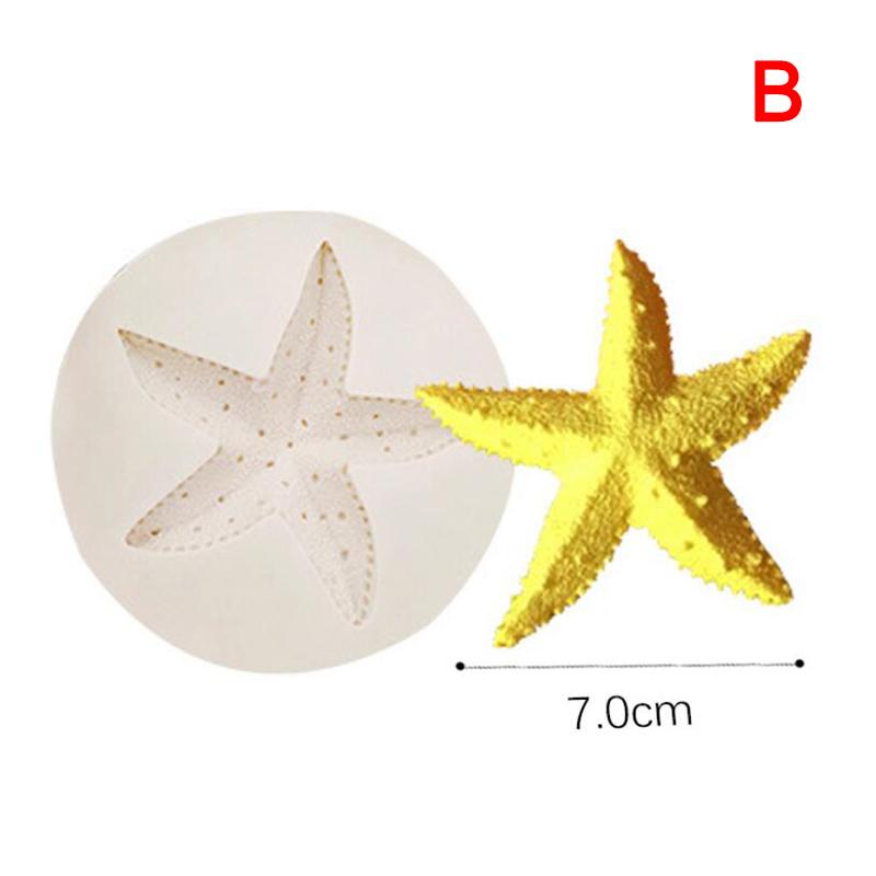3D хвост русалки ракушка морская звезда силиконовая форма помадка торт декор форма для выпечки