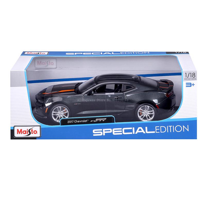 Майсто 1:18 2017 Chevrolet Camaro SS 50th Anniversary Фирменная Литая Модель Автомобиля из Сплава Статическая Модель Литья под Давлением Коллекция Подарок Игрушка Подарок