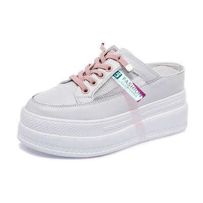 Женские летние сандалии на платформе 8 см, на толстой подошве, из натуральной кожи, повседневные спортивные сандалии с закрытым носком, обувь Sandalias Mujer