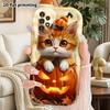 Phone Case: 2D Flat Samsung Galaxy A34 A35 M05 M06 S20 S22 S21 FE Plus 5G Protective Case, Couple Style, Orange Cat, Christmas and Halloween Gifts