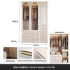 Modern Solid Wood Wardrobe: Light Luxury Storage Solution for Small Apartments