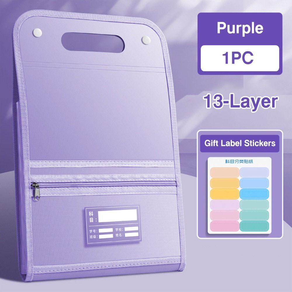 13 Pockets Organ Bag Waterproof Document Bag Creative Envelope Folder  School Office