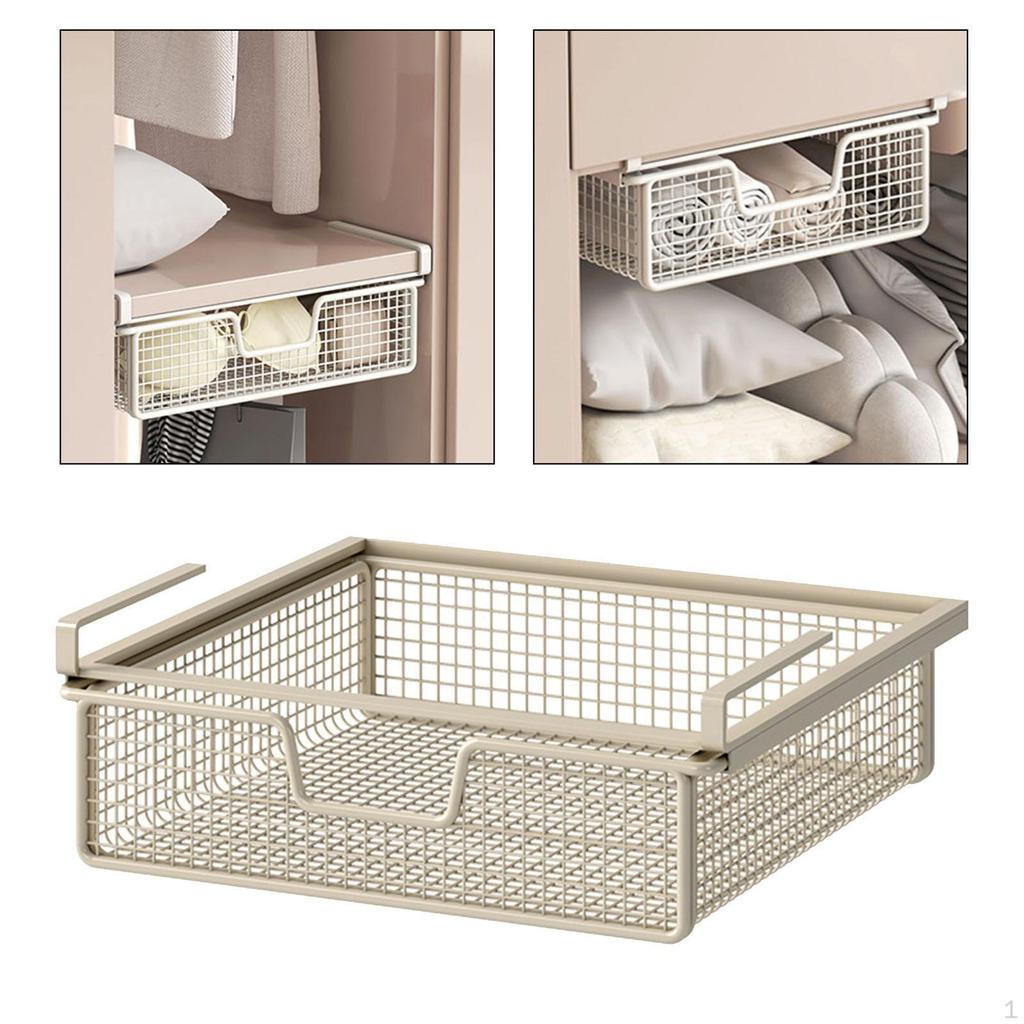 Under Shelf Storage Basket Clothing Sorting Rack Sturdy Multiuse Underwear Box for Home