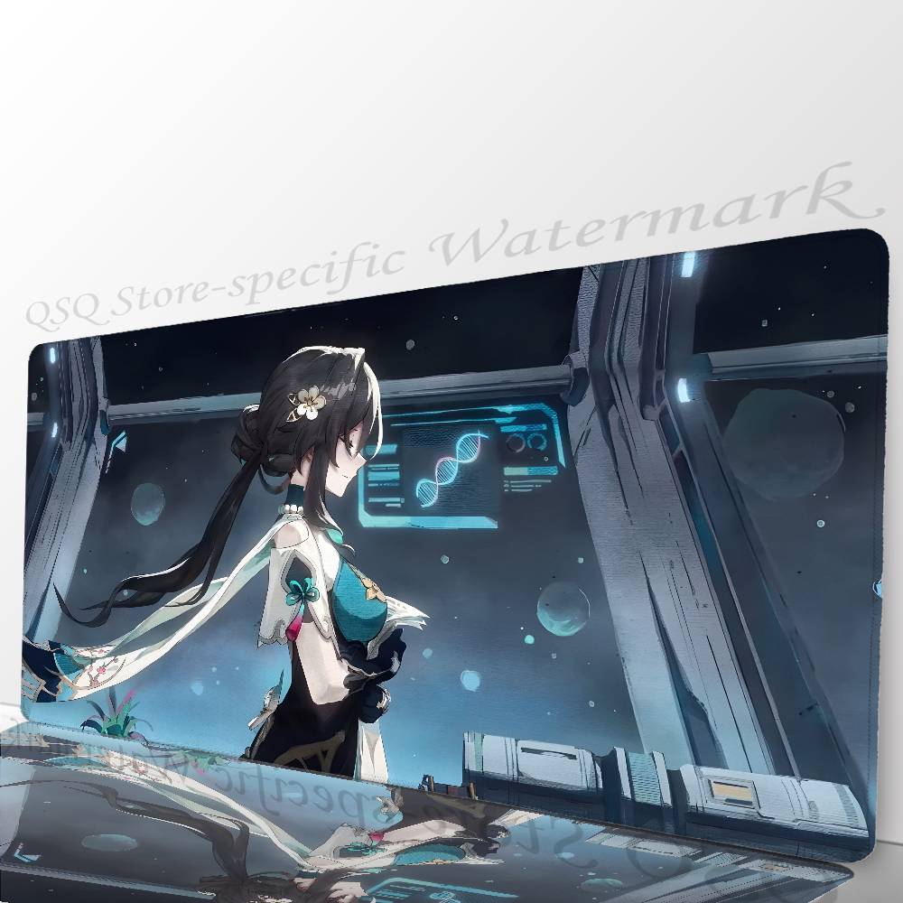 Руан Мэй Анимированный Игровой Honkai Star Rail Коврик для Мыши Коврик для Стола С Подкладкой Игровые Аксессуары Prime Gaming XXL Коврик для Клавиатуры