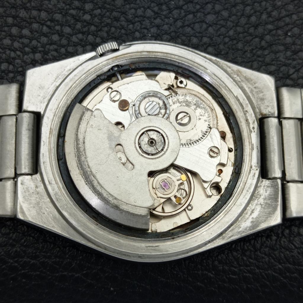 GENUINE VINTAGE SEIKO 5 AUTOMATIC JAPAN MENS BLUE COLOR DIAL WATCH A701398-5 R206a-a701398