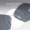 Автомобильные солнцезащитные очки-бабочки для мужчин и женщин, защита от ультрафиолета, винтажные велосипедные металлические солнцезащитные очки без оправы, очки