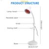 275W Floor-standing Infrared Physiotherapy Lamp Household Physiotherapy Instrument Heating Lamp Analgesia Treatment Equipment White