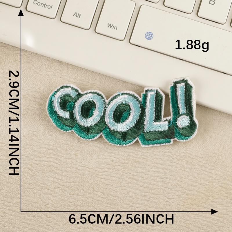 Оригинальный вышитый логотип, мультяшный значок, английская буква, нашивка, аксессуары, ручная работа, сделай сам, вышитая наклейка, наклейка из ткани