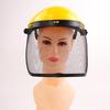 Safety Mask Face Shield with Mesh Visor Protective Mesh Full Face Chainsaw Helmet Hat for Trimmer Gardening Weed Wacker Protect
