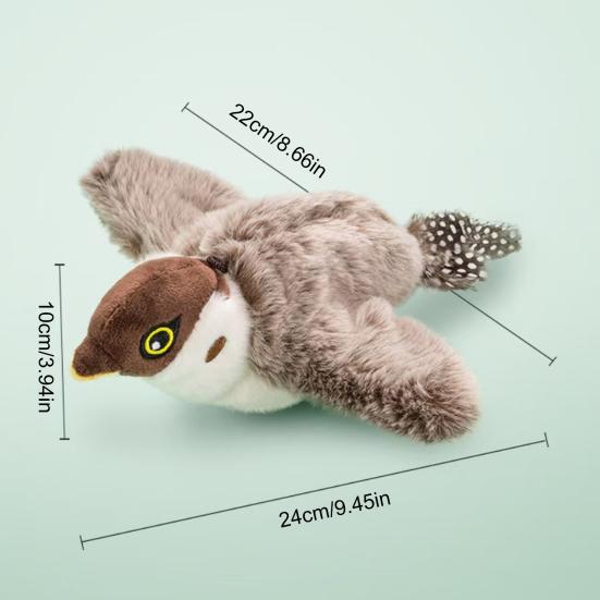 Интерактивная игрушка для кошек с хлопающими крыльями, активируемая касанием, электрическая летающая птица, игрушка со щебечущими звуками, имитация плюшевого воробья для помещений