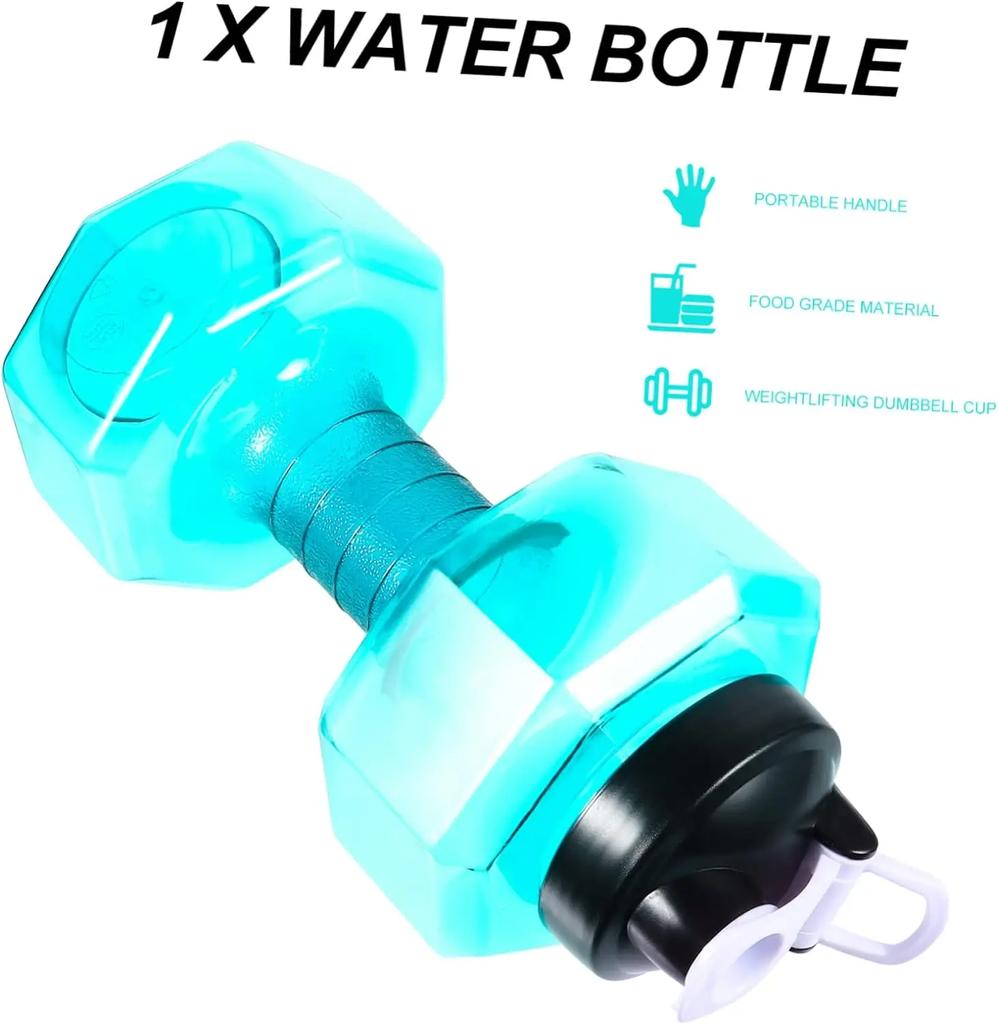 2200/2600 мл гантели спортивная бутылка многофункциональная спортзал спорт на открытом воздухе кемпинг велоспорт стакан для воды гантели симпатичная бутылка для воды
