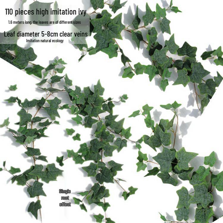 Большая декоративная виноградная лоза с листьями - Искусственная гирлянда с фруктами для стены, потолка или трубы с зелеными листьями деревьев