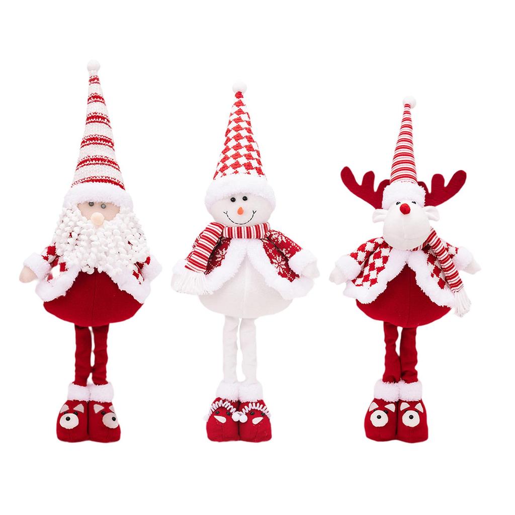 Christmas Doll Figurine Telescopic Extendable Window Display Collection Nordic