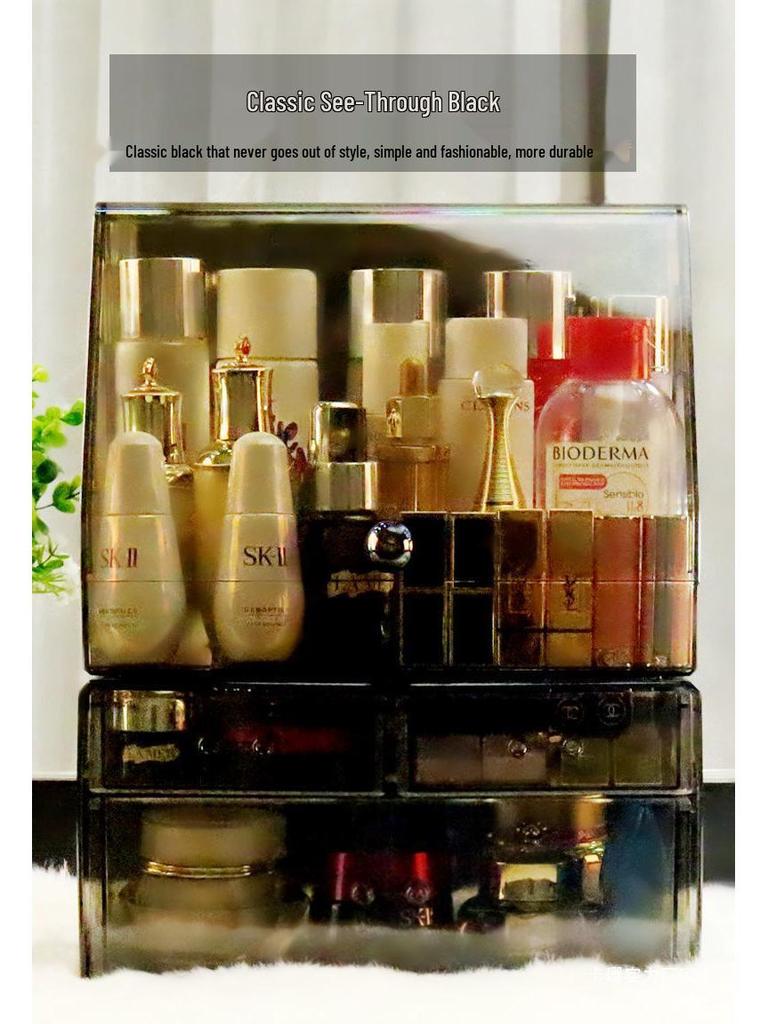 Прозрачный пыленепроницаемый органайзер для косметики большой вместимости для помады и средств по уходу за кожей
