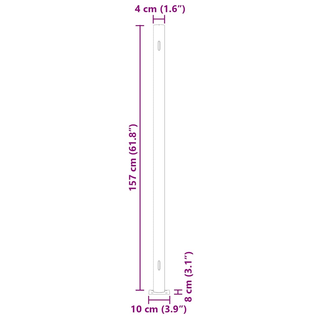 Side Awning Extendable 600 x 160 cm Blue