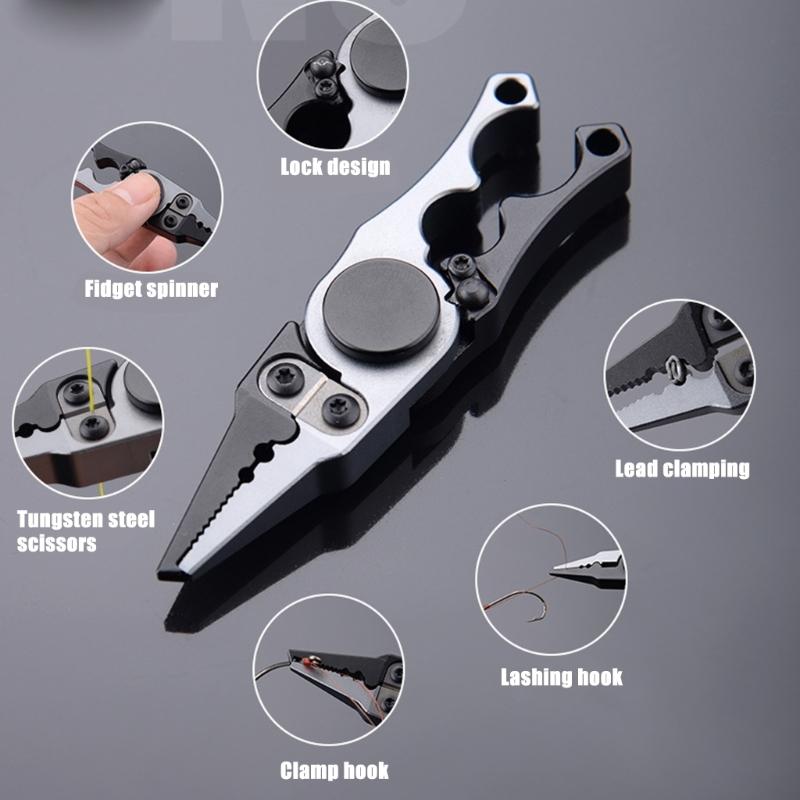 Зажимы для рыбы Захват для рыбы Рыболовные Контроллеры для рыбы Инструмент-плоскогубцы Захват для рыбы Съемник крючков Складные плоскогубцы для рыбалки