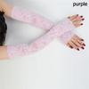 1 Pair Women UV Protection Lace Arm Sleeve Mittens Ice Arm Cuffs Fingerless Driving Gloves Arm Cover