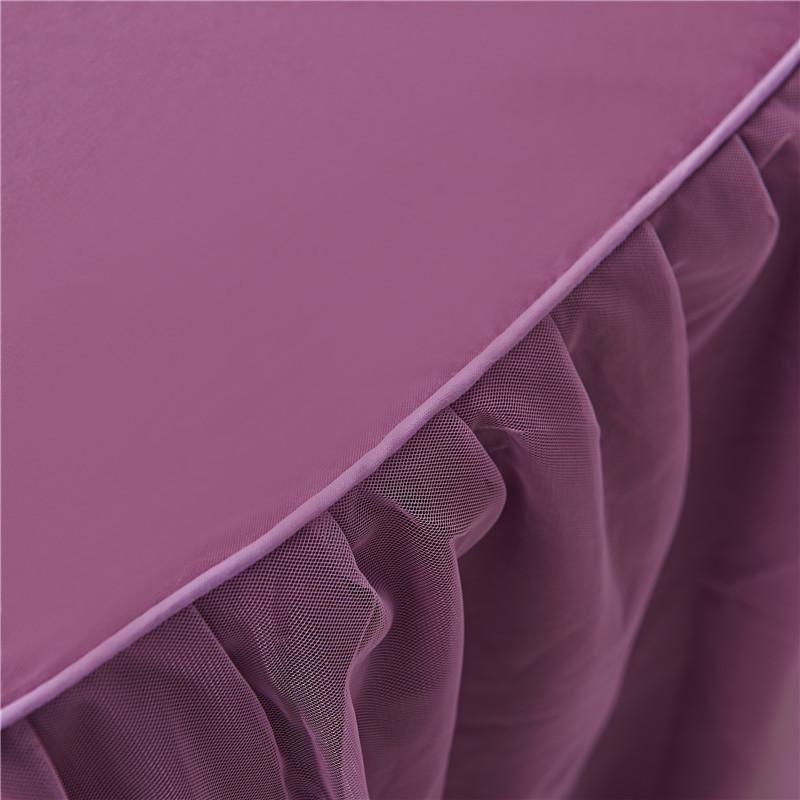 Круглая простыня на резинке Хлопок Стеганое покрывало Нескользящий чехол на матрас Отель Дом Романтическое постельное белье Юбка для кровати с наволочкой