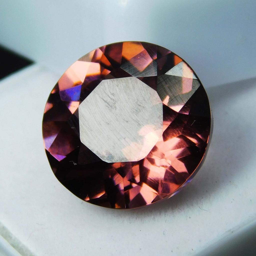 Natural Sapphire Loose Gemstone Padparadscha 10.25 ct Round Cut September Birthday Birthstone