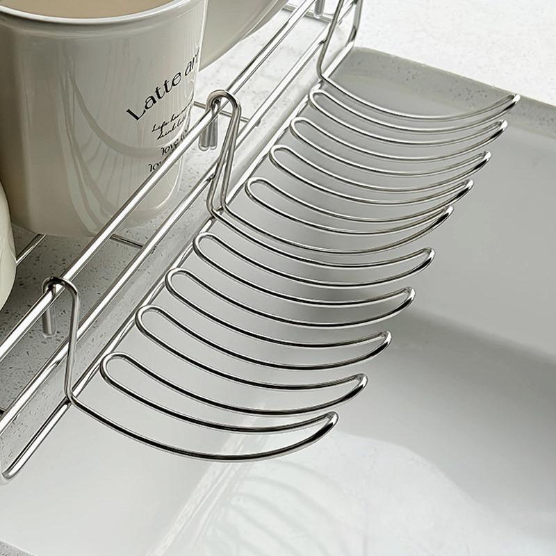 Expandable Stainless Steel Drain Rack Multifunctional Hanging Storage Basket Drain Tray Kitchen Sink Organizer Adjustable Rack