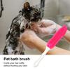 Pet Bathing Brush with Long Handle Soft Rubber Bristles Comfortable Grooming Massage Pet Grooming Brush Tool