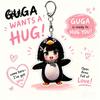 Wear-resistant Keychain Penguin Girl Acrylic Keychain, Double Sided Car Key Transparent Ring, Collectible Decorative with Lobster Clasp, Fans Gift