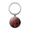 Изысканный брелок-подвеска с аниме Наруто, Учиха Риннеган Звезда Шаринган Металлическое кольцо для ключей