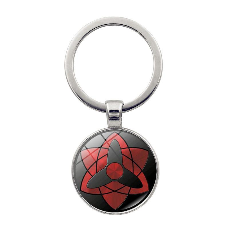 Изысканный брелок-подвеска с аниме Наруто, Учиха Риннеган Звезда Шаринган Металлическое кольцо для ключей
