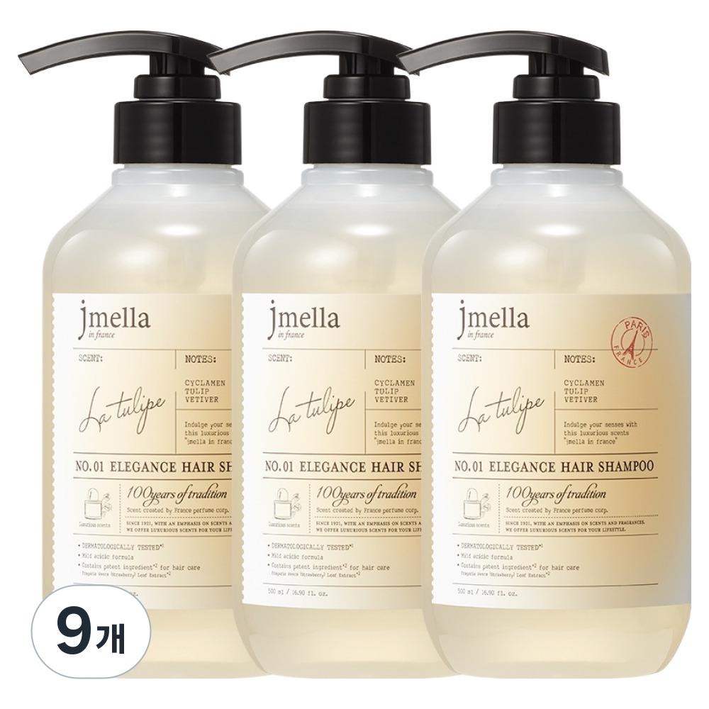J.Mela in France Elegance La Tulipe Hair Shampoo 9 pcs 500ml