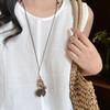 Retro Chinese Tassel Necklace: Unique Ethnic Style Women's High-End Clavicle Chain.