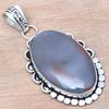 Pendant Polygram Jasper Gemstone Handmade Antique Silver Jewelry 2.25"