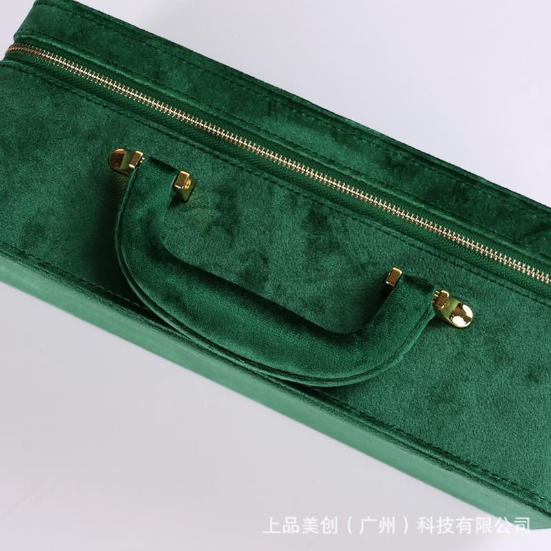 15 Slot Velvet Jewelry Box Bracelets Luxury Storage Organizer Gold Jade