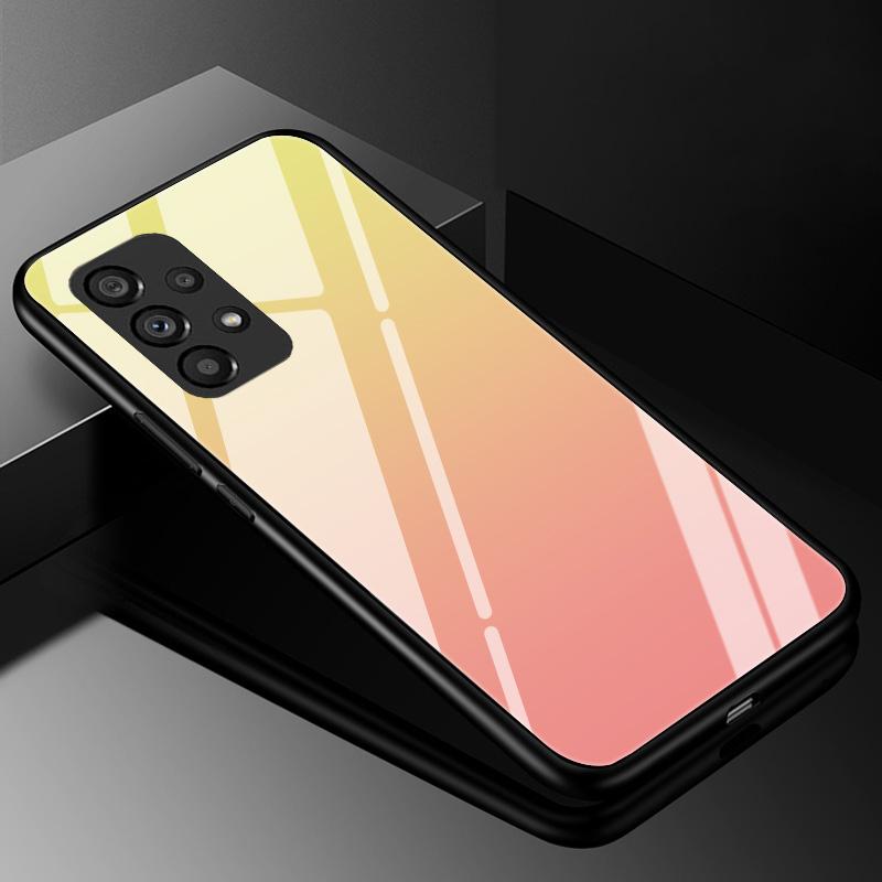 Чехол-бампер из градиентного закаленного стекла для Samsung Galaxy S23 S22 Ultra S21 FE S20 S10 5G S10e S8 S9 Plus S7 Edge Защитное стекло