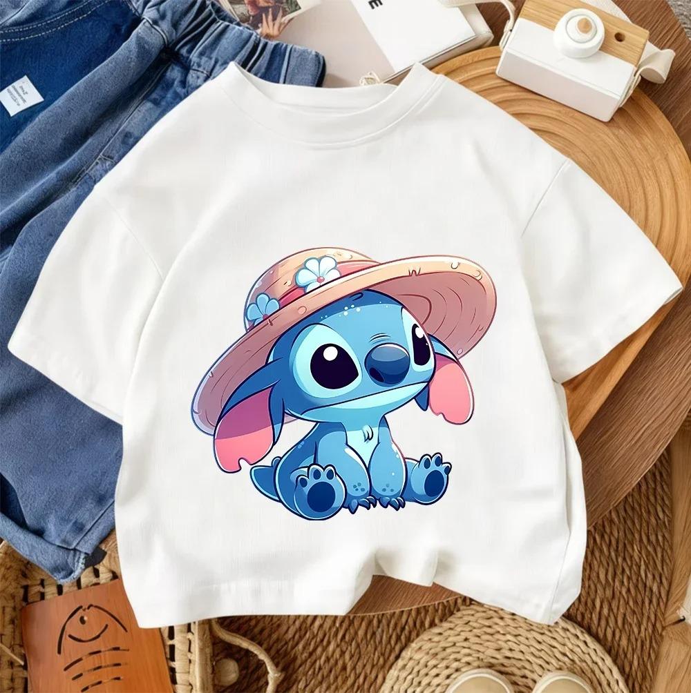 Casual everyday Tshirt for childrenTshirt with Kawaii cartoon print summer urban fashion set for boys and girls aged 3 to 14