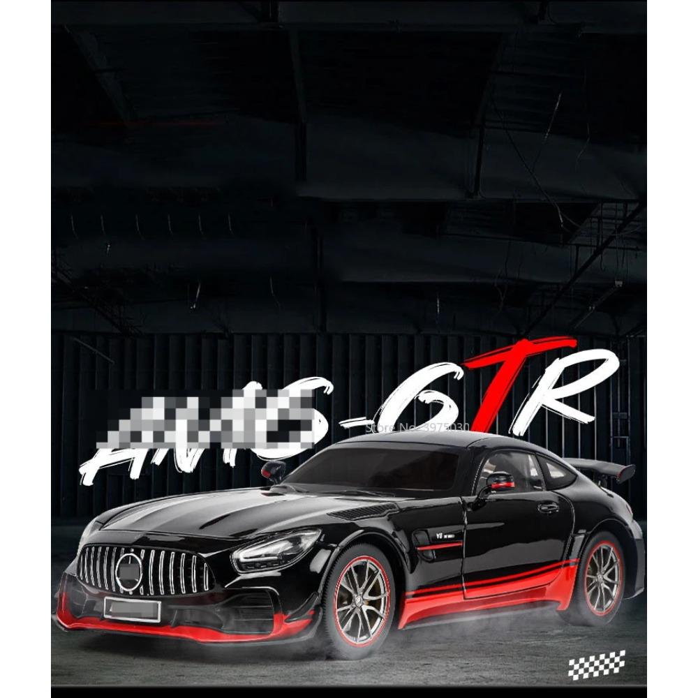 1/18 масштаб Benz GTR литой под давлением модель автомобиля игрушечный симулятор транспортного средства со звуком и подсветкой колесная подвеска коллекция игрушек для мальчиков