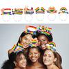 6pcs Seven-color Rainbow Striped Hair Hoop Rainbow Festival Pride Month Hair Bands  Holiday