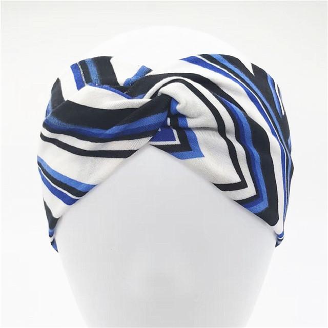 Bohemian Headband Women Boho Elastic Hairbands Sport Turban Head Wrap Cotton Bandage Beach Party Holiday Hair Accessories Fashion Summer