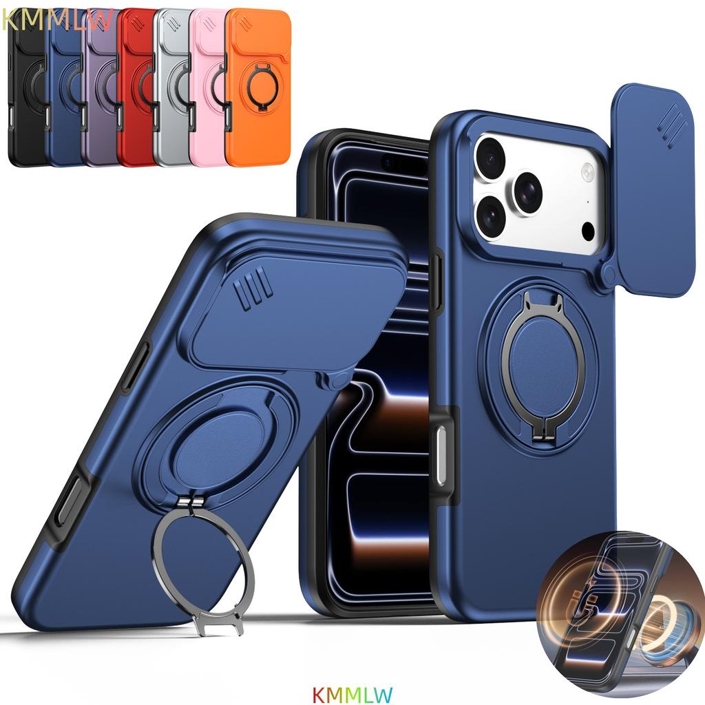 Магнитный чехол-броня для For 17 Pro Max 17 Pro Air со кольцом-подставкой и защитой камеры