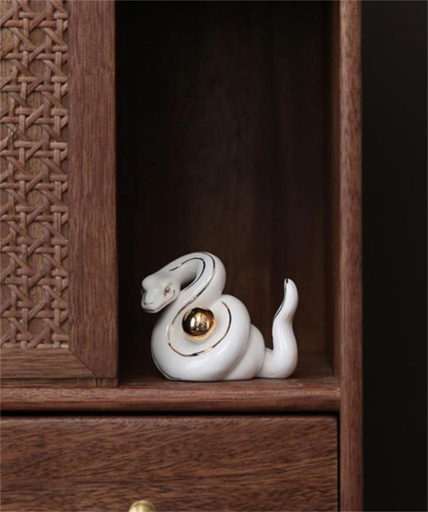 Zodiac Snake Figurine Snake 2025 White Snake Entrance Lucky Charm Snake Snake Zodiac Figurine Increase Luck Feng Shui Goods Luck Luck Fortune Fortune