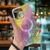 Подходит для iPhone15, чехол для мобильного телефона Rainbow Laser Ip13pc, прозрачный чехол 14pro с леопардовым принтом, магнитный защитный чехол Imd