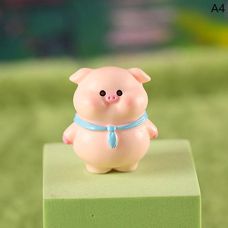 Мини-милая фигурка свиньи, модель животного, мох, микропейзаж, домашний декор, миниатюрные аксессуары для украшения сада фей