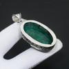 Изумрудный драгоценный камень ручной работы из стерлингового серебра 925 пробы, ювелирный кулон, овальный изумрудный драгоценный камень, антикварный кулон, ожерелье, подарки для женщин